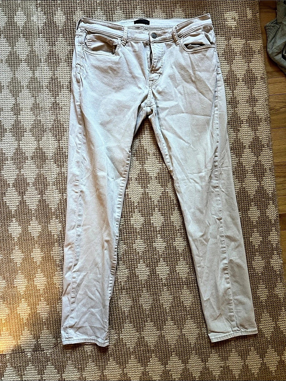 Uniqlo Tapered Low Rise Jeans Tapered White Jeans
